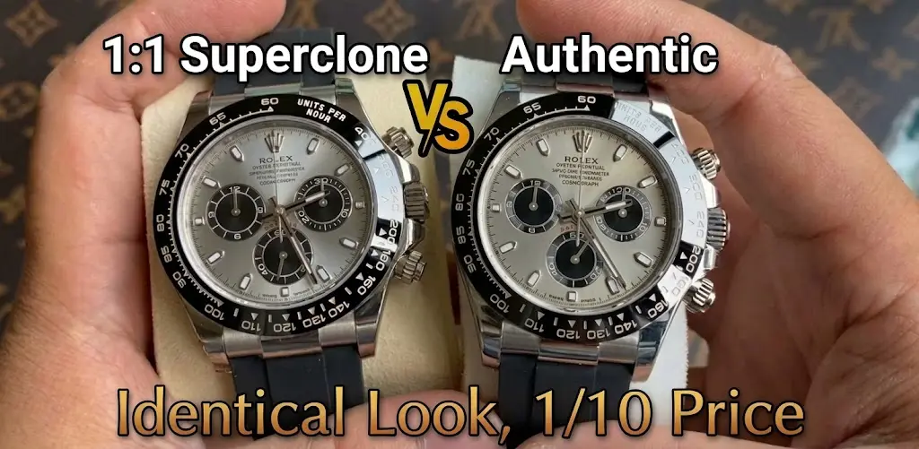Comparaison côte à côte — modèle de boutique et notre montre